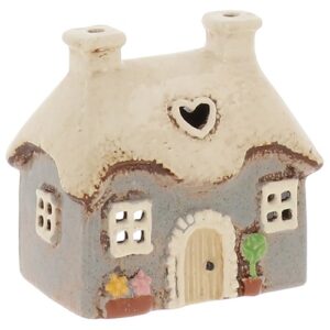 Village Pottery Mini Cottage Grey Tealight