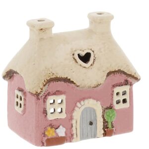 Village Pottery Mini Cottage Pink Tealight