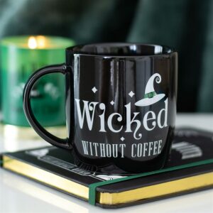 bad witch lidded mug with spoon