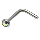 titanium l shaped jewelled nose stud (copy)