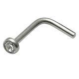 titanium l shaped jewelled nose stud (copy)