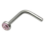 titanium l shaped jewelled nose stud (copy)