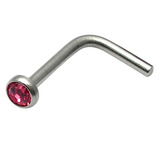titanium l shaped jewelled nose stud (copy)