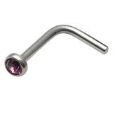 titanium l shaped jewelled nose stud (copy)