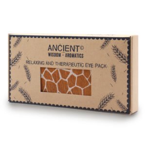 lavender natural cotton and juco eye pillow in gift box madagascar giraffe