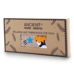 lavender natural cotton and juco eye pillow in gift box sleepy panda