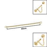 titanium piercing connector chains 35mm gold (copy)
