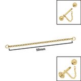 titanium piercing connector chains 45mm gold (copy)