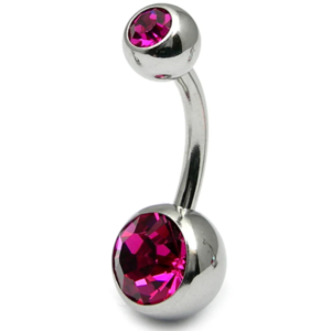 titanium double jewelled belly bars (copy)